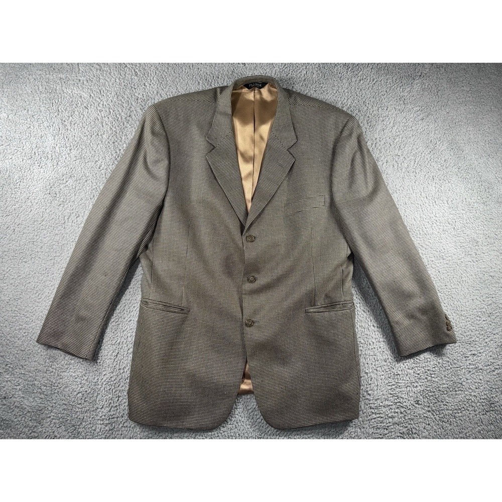 Jos A Bank Blazer Sports Coat Men 46 R Silk Wool Tweed Two Button